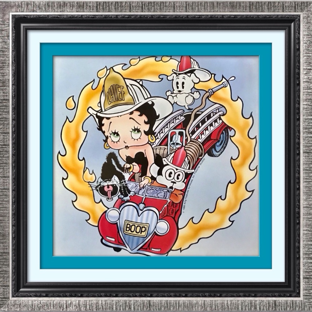 Vintage Betty Boop "Firefighter" Art Print